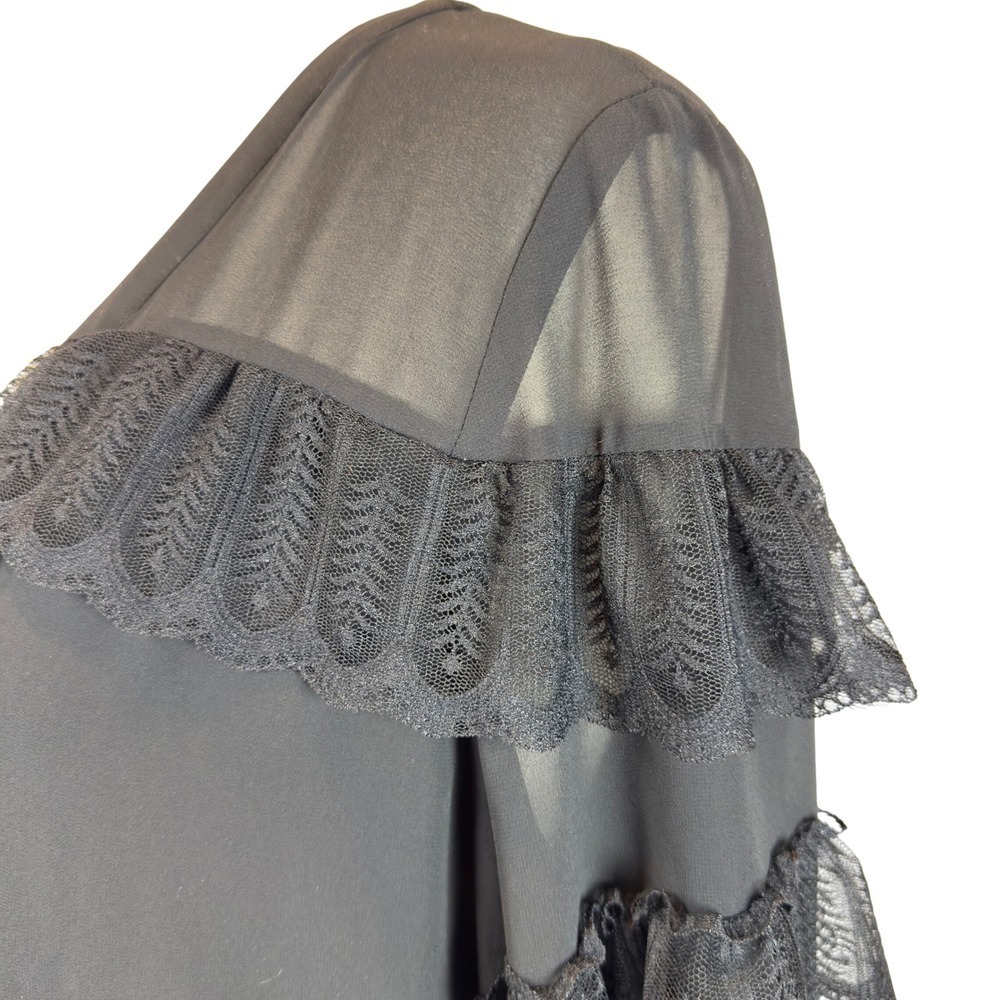 Marc New York Whimsigoth Lace Ruffle Blouse Fairy Grunge Statement Sleeves Large - Picture 4 of 11